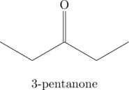 \chemname[1.5em]{\chemfig{O=[:-90](-[:-30]-[:30])-[:-150]-[:150]}}{3-pentanone}