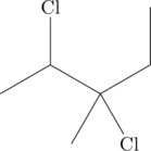 \chemfig{-[:30](-[:90]Cl)-[:-30](-[:-60]Cl)(-[:-120])-[:30]-[:90]}
