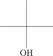 \chemfig{-(-[:90])(-[:-90]\ce{OH})-}
