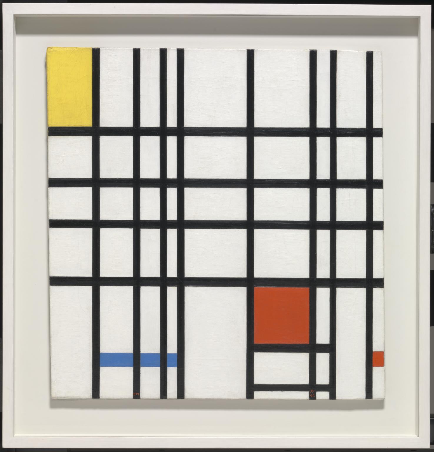 Piet Mondrian, Abstract Composition with Yellow, Blue and Red.