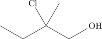 \chemfig{-[:-30]-[:30](-[:60])(-[:120]Cl)-[:-30]-[:30]OH}