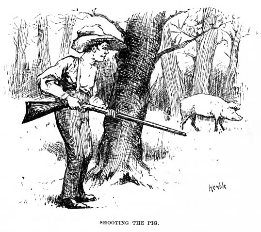 Shooting the pig.