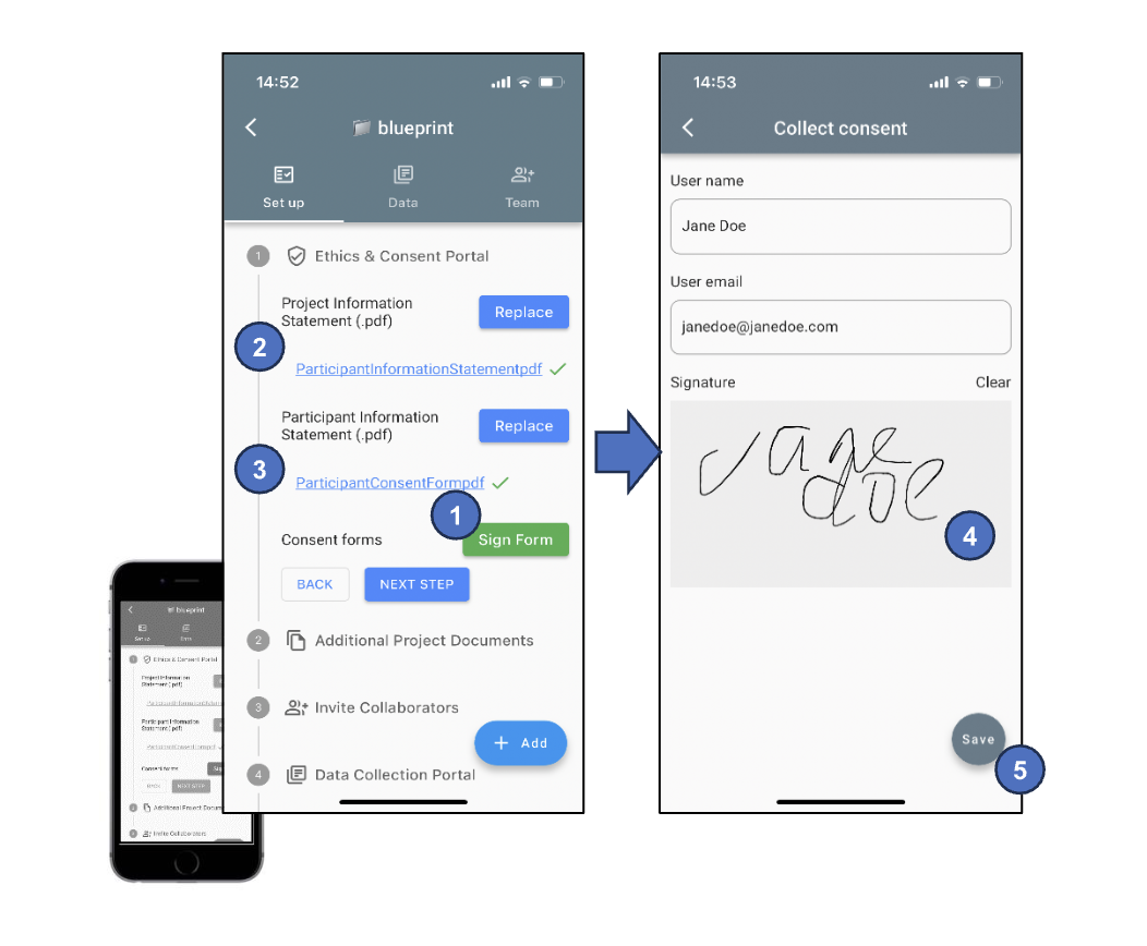 How to collect consent from a participant with QualNotes App