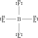 \chemfig{\Lewis{2:4:6:,F}-B(-[:90]\Lewis{0:2:4:,F})(-[:0]\Lewis{0:2:6:,F})-[:-90]\Lewis{0:4:6:,F}}