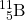 \ce{^11_5B}