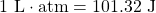 1\text{ L}\cdot \text{atm}=101.32\text{ J}