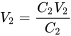 V_2 = \frac{C_2V_2}{C_2}