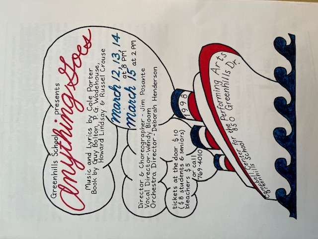 "Anything goes Porgram Cover"