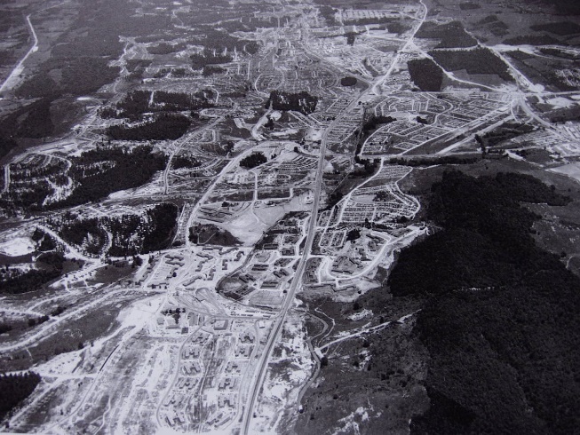 An aerial view of Oak Ridge