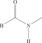 \chemfig{H-[:30](=[:90]O)-[:-30]N(-[:-90]H)-[:30]}