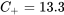 C_+=13.3