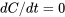 dC/dt=0