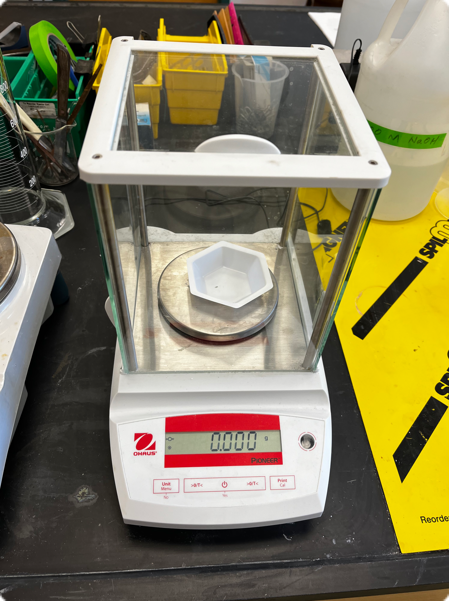 Laboratory balance.