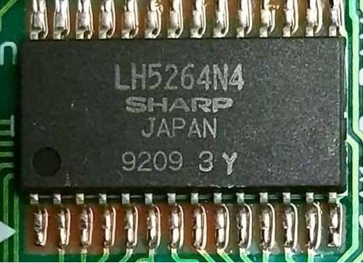 a closeup of a chip on a circuit board.