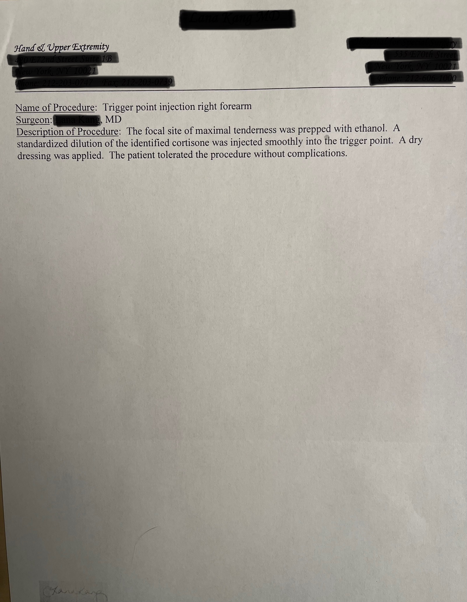 Trigger Point Injection Procedure