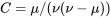 C=\mu/(\nu(\nu-\mu))
