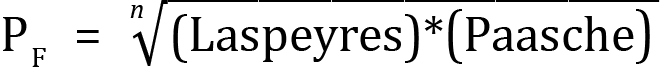 <mml:math xmlns:mml="http://www.w3.org/1998/Math/MathML" xmlns:m="http://schemas.openxmlformats.org/officeDocument/2006/math" display="block"><mml:msub><mml:mrow><mml:mi mathvariant="normal">P</mml:mi></mml:mrow><mml:mrow><mml:mi mathvariant="normal">F</mml:mi></mml:mrow></mml:msub><mml:mo>=</mml:mo><mml:mroot><mml:mrow><mml:mfenced separators="|"><mml:mrow><mml:mi mathvariant="normal">L</mml:mi><mml:mi mathvariant="normal">a</mml:mi><mml:mi mathvariant="normal">s</mml:mi><mml:mi mathvariant="normal">p</mml:mi><mml:mi mathvariant="normal">e</mml:mi><mml:mi mathvariant="normal">y</mml:mi><mml:mi mathvariant="normal">r</mml:mi><mml:mi mathvariant="normal">e</mml:mi><mml:mi mathvariant="normal">s</mml:mi></mml:mrow></mml:mfenced><mml:mi mathvariant="normal">*</mml:mi><mml:mo>(</mml:mo><mml:mi mathvariant="normal">P</mml:mi><mml:mi mathvariant="normal">a</mml:mi><mml:mi mathvariant="normal">a</mml:mi><mml:mi mathvariant="normal">s</mml:mi><mml:mi mathvariant="normal">c</mml:mi><mml:mi mathvariant="normal">h</mml:mi><mml:mi mathvariant="normal">e</mml:mi><mml:mo>)</mml:mo></mml:mrow><mml:mrow><mml:mi>n</mml:mi></mml:mrow></mml:mroot></mml:math>