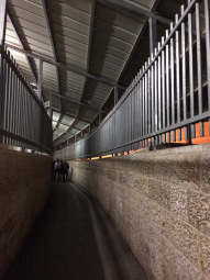 Fenced walkway