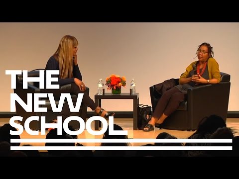 Thumbnail for the embedded element "bell hooks and Laverne Cox in a Public Dialogue at The New School"