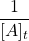 \dfrac{1}{[A]_t}
