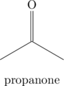 \chemname[1.5em]{\chemfig{O=[:-90](-[:-30])-[:-150]}}{propanone}
