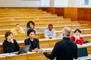 teacher in front of class
