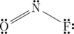 \chemfig{\Lewis{2:6:,O}=[:30]\Lewis{2:,N}-[:-30]\Lewis{0:2:6:,F}}