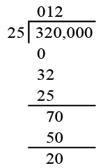 Long division step 10