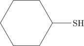 \chemfig{[:90]*6(-(-\ce{SH})-----)}