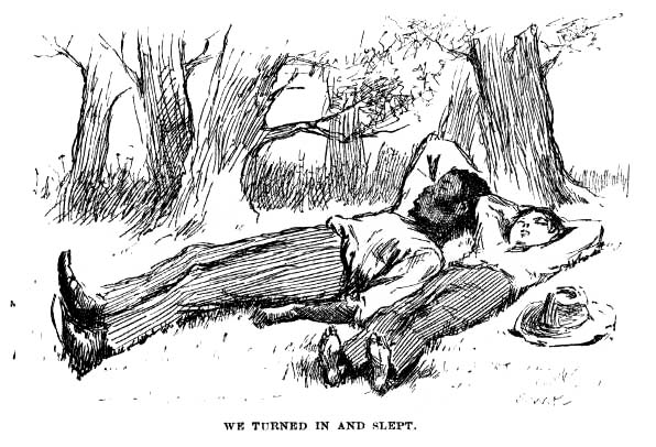 We turned in and slept.