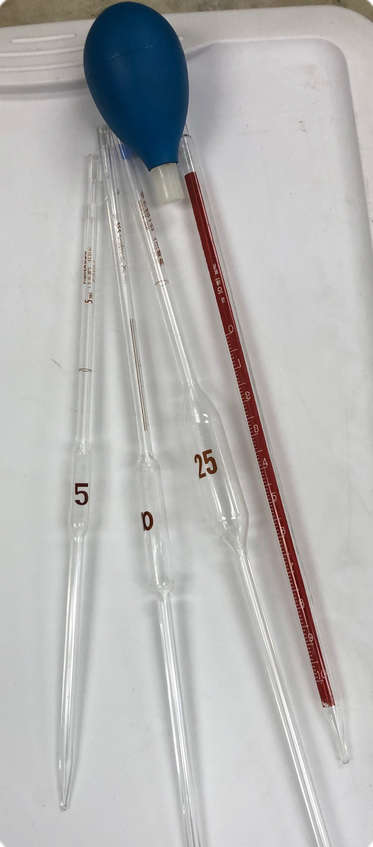 Volumetric pipets.