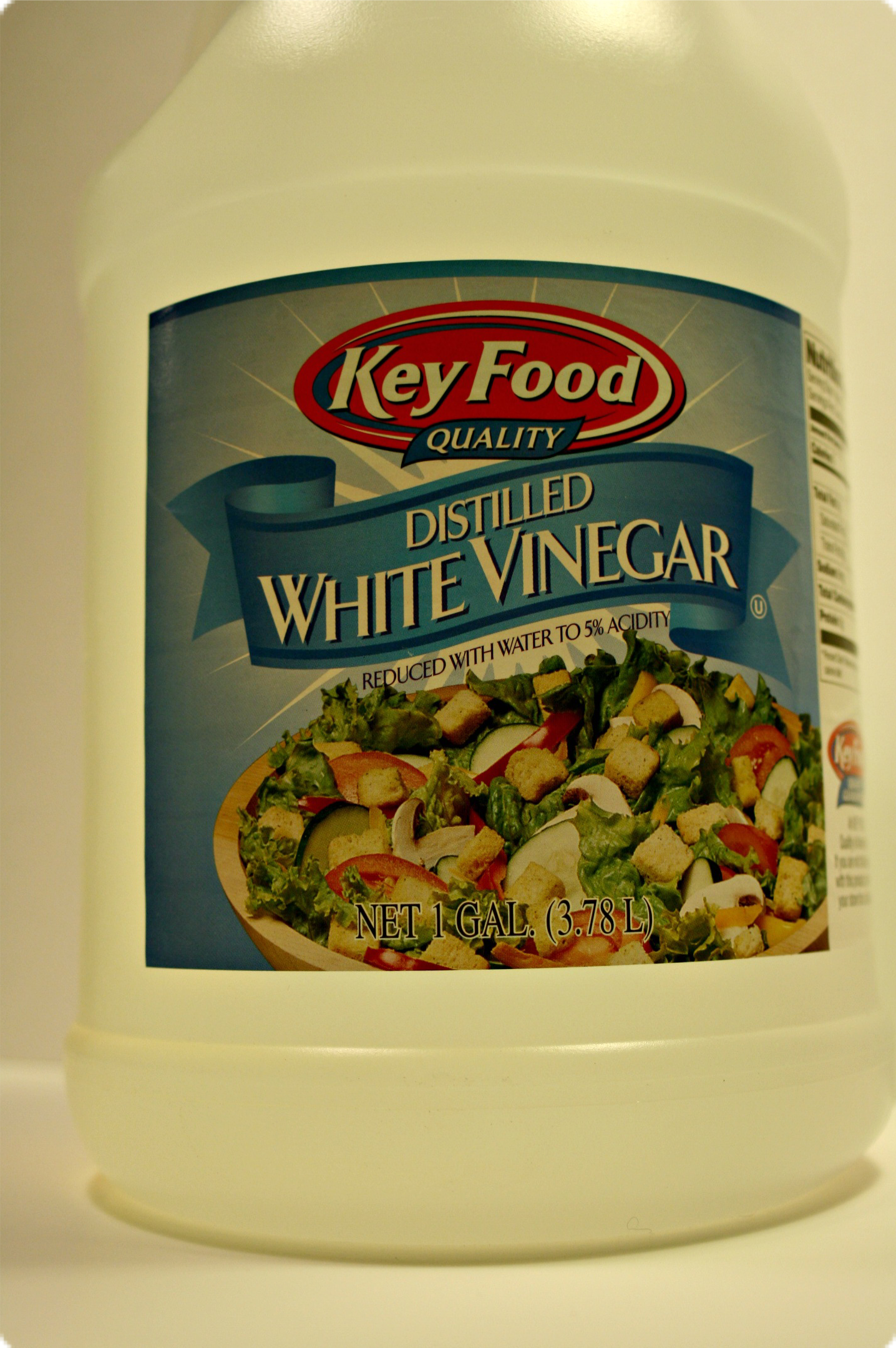 Bottle of white vinegar.