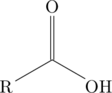 \chemfig{O=[:-90](-[:-150]R)-[:-30]\ce{OH}}