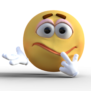 An emoji appearing nervous.