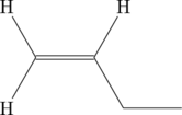 \chemfig{H-[:-60](-[:-120]H)=(-[:60]H)(-[:-60]-)}