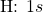 \ce{H}\text{: }1s
