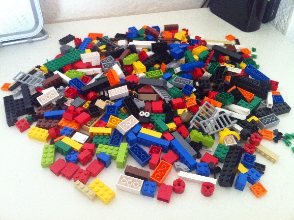 Pile of lego building blocks