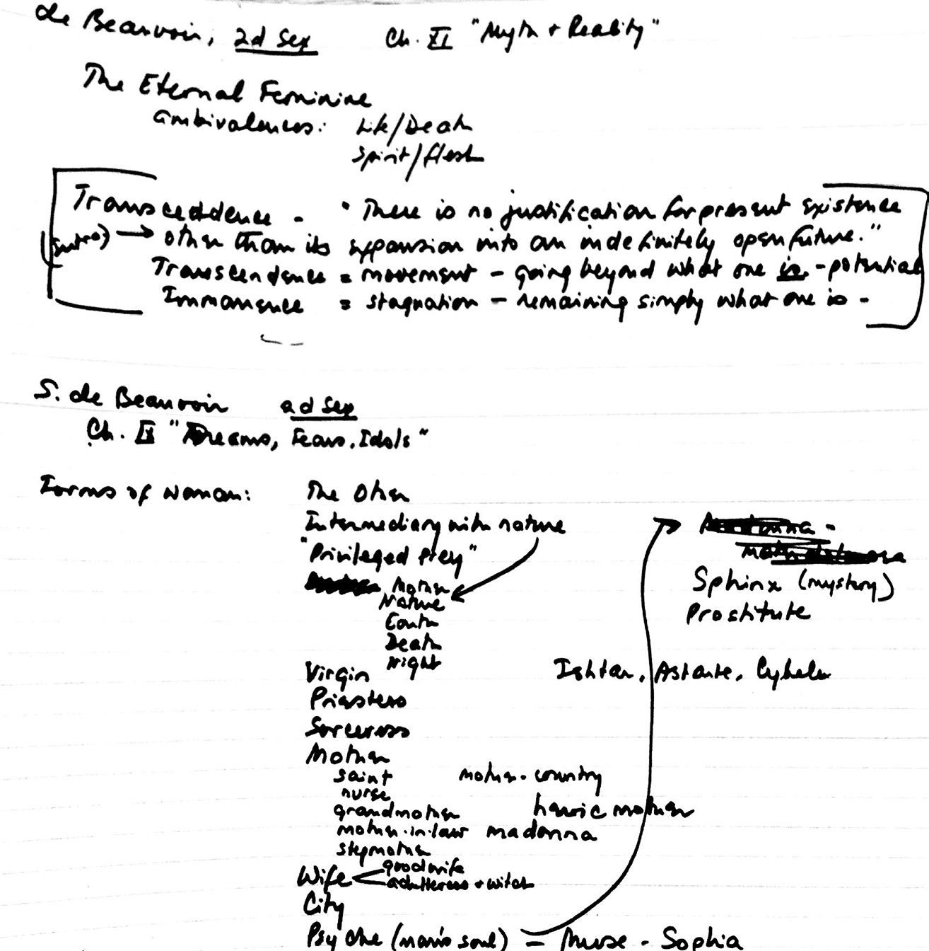 Rich's handwritten notes