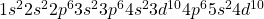 1s^22s^22p^63s^23p^64s^23d^{10}4p^65s^24d^{10}