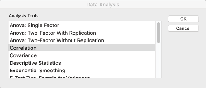 Data Analysis window