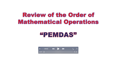 Link to the "Review of the Order of Mathematical Operations" video.