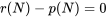 r(N)-p(N)=0
