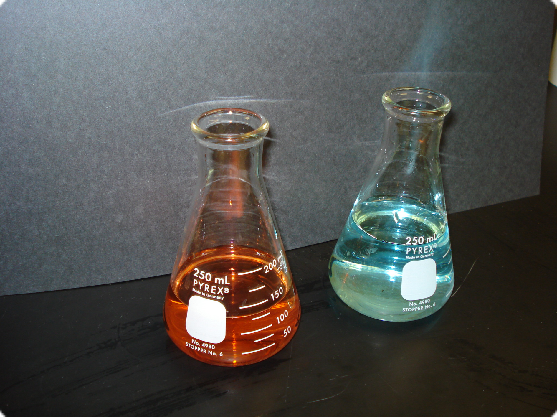 Erlenmeyer flasks.