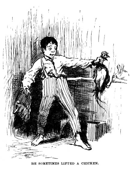 he sometimes lifted a chicken.