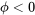 \phi \lt 0