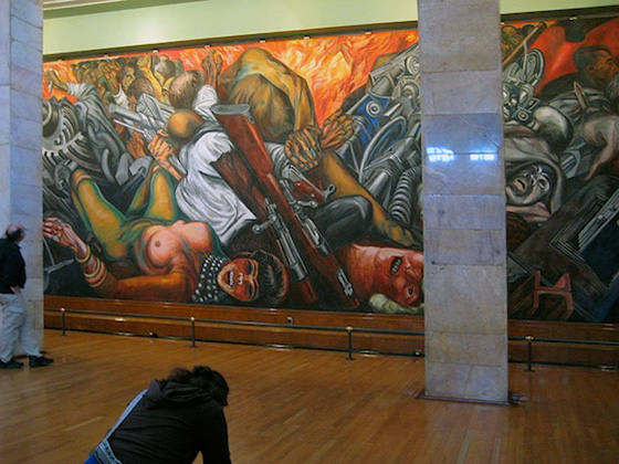 José Clemente Orozco, Catharsis (partial view), 1934 (Museum of the Palace of Fine Arts, Mexico City, photo: ryan griffis)
