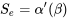 S_e=\alpha'(\beta)