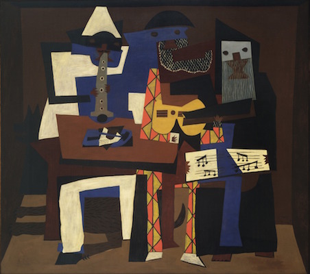 Pablo Picasso, Three Musicians, 1921, oil on canvas, 200.7 x 222.9 cm (The Museum of Modern Art)