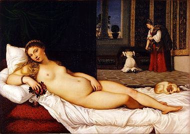 A painting of a person lying on a bed

Description automatically generated