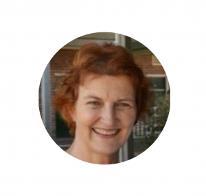 Midlde aged woman with red hair